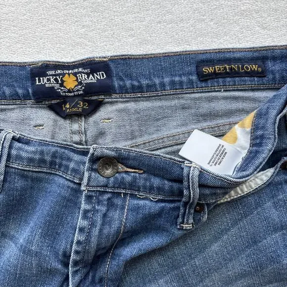 Lucky Brand Jeans Women Sweet N Low 14 / 32 Ankle Bootcut Normcore Preppy Y2K - Picture 3 of 12